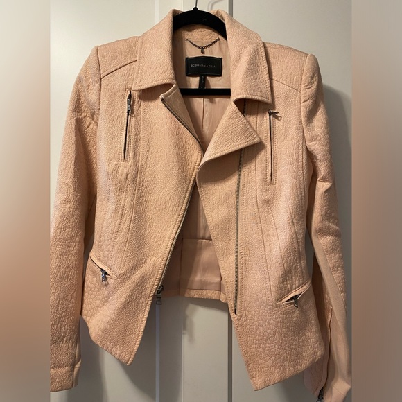 BCBGMaxAzria pink zippered, tailored blazer jacket - Picture 14 of 17